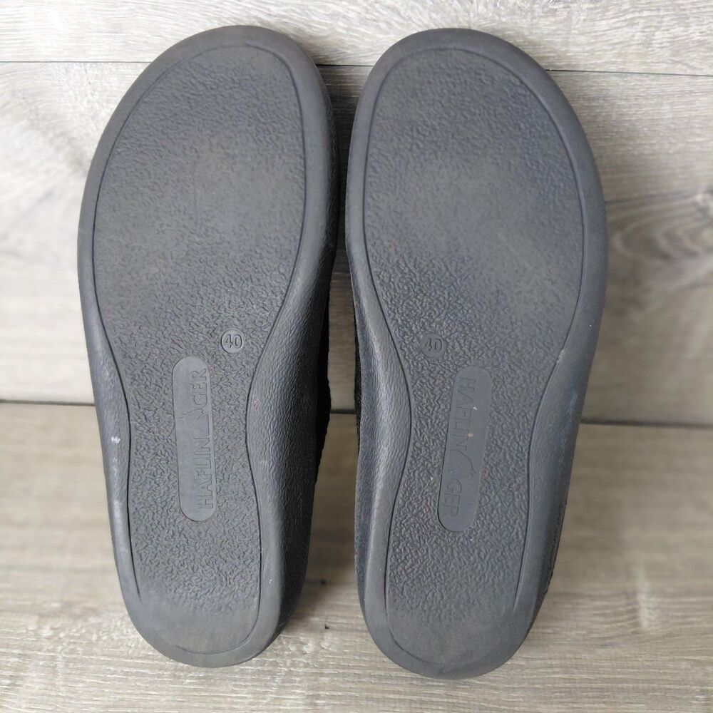 Haflinger Clogs Mules Women Size 9 EU 40 Black AT Wool Slip On Slippers Shoes - Picture 9 of 10